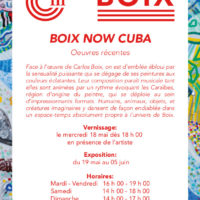 Exposition « BOIX NOW CUBA » Mai-Juin 2016 au Centre Culturel du Manoir  Cologny/Genève