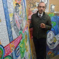 Francois Chabanian, propriétaire et directeur du groupe Bel-Air Fine Art, dans l’atelier de Boix, Genève 2017