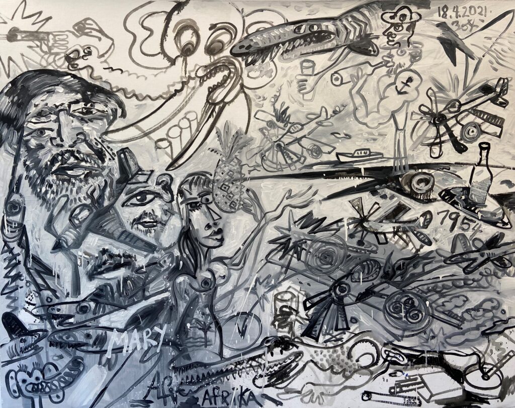 Africa 99x162 cm 2021 Huile sur toile