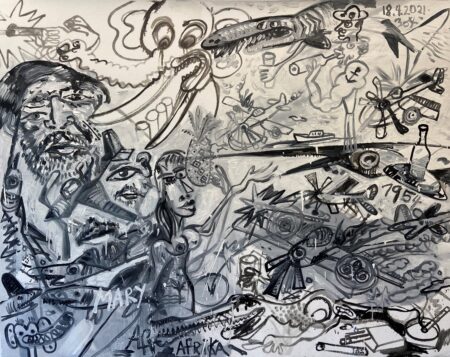 Africa 99x162 cm 2021 Huile sur toile