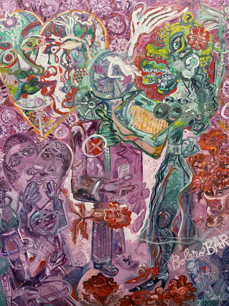 Bolero bar 126x99 cm 2020 Huile sur toile