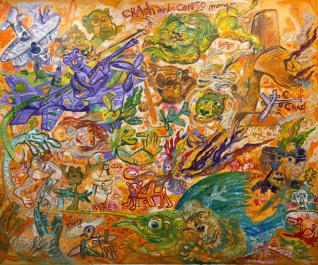 Crash in Congo mongo 164x200 cm 2021 Huile sur toile