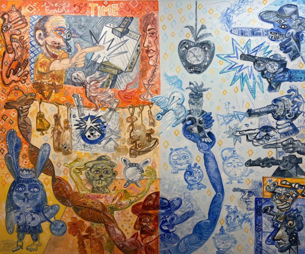 Emit time 164x200 cm 2020 Huile sur toile
