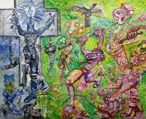 La Anunciación 164x200 cm 2020 Huile sur toile