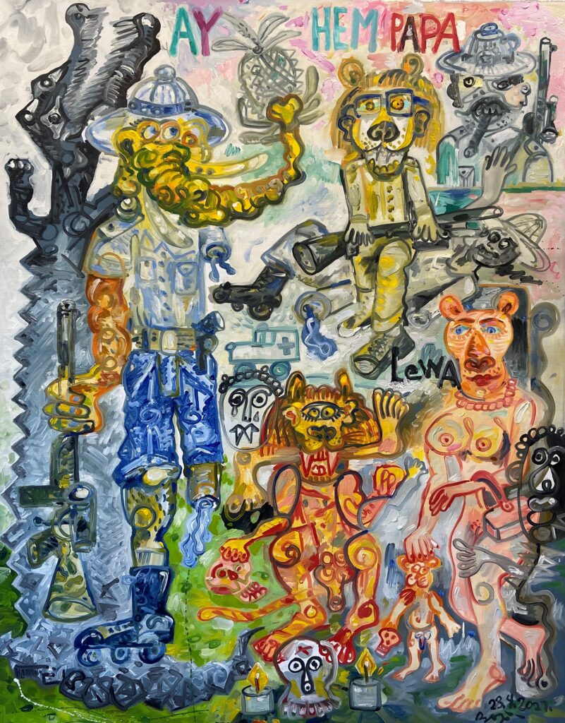 Papa 162x99 cm 2021 Huile sur toile