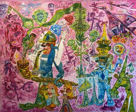 Paris is a party 164x200 cm 2021 Huile sur toile