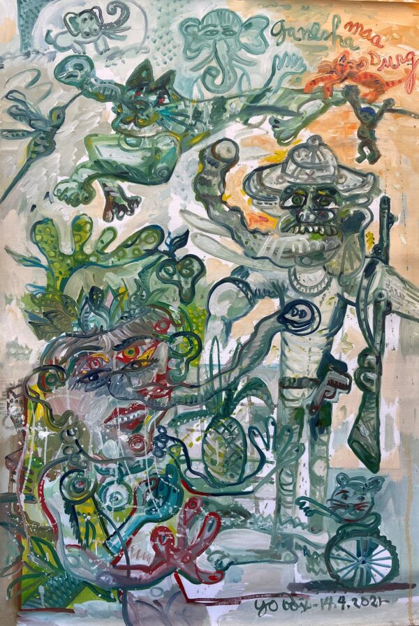 Safari 113x78 cm 2021 Huile sur toile