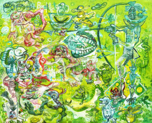 Breakfast for tourists 164x200 cm 2023 Oil on canvas