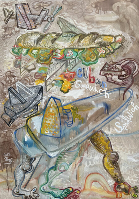 Cuban sandwich 105x131 cm 2023 Oil on canvas