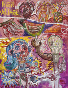 High voltage 105x131 cm 2023 Oil on canvas