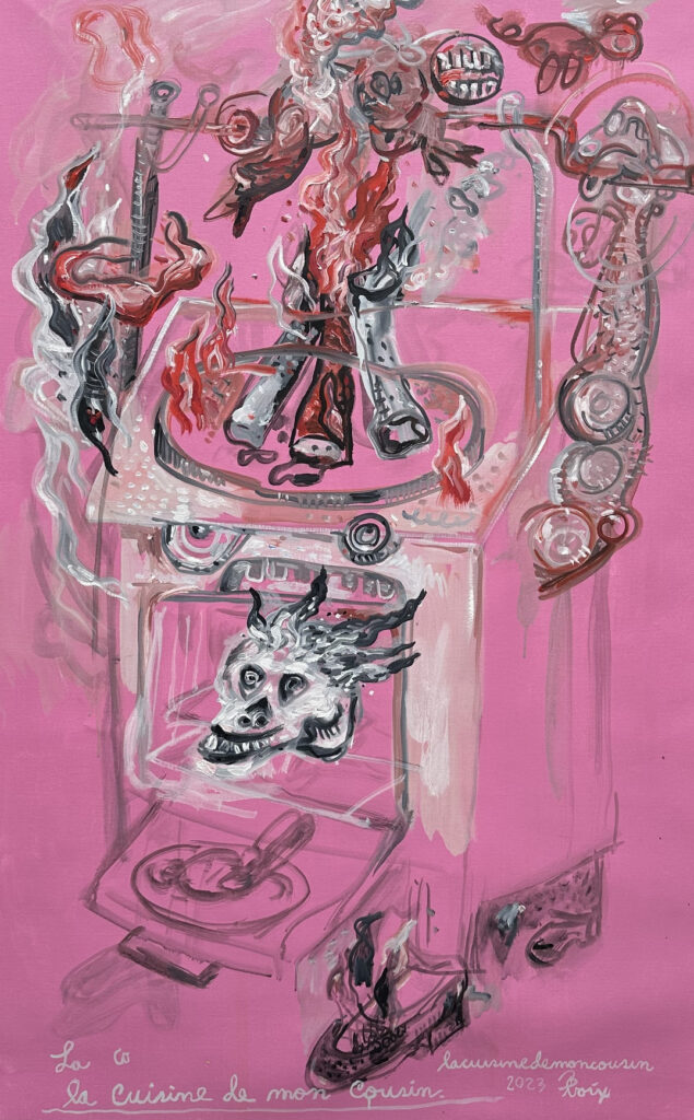La cuisine de mon cousin 82x131 cm 2023 Oil on canvas