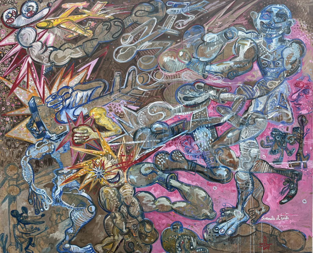 Suenale el avion 164x200 cm 2023 Oil on canvas