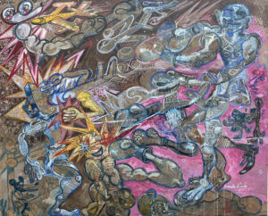 Suenale el avion 164x200 cm 2023 Oil on canvas