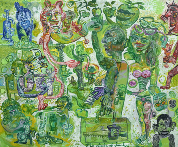 The clients of paradise 164x200 cm 2023 Oil on canvas