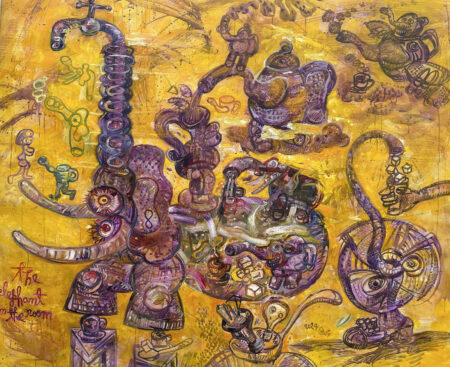 The elephant in the room 164x200 cm 2024 Oil on canvas