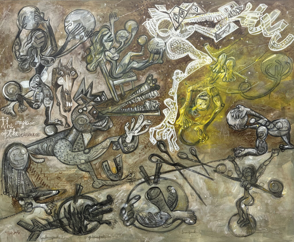 The magician of the circus 164x200 cm 2020 Oil on canvas