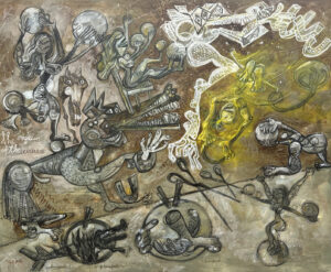 The magician of the circus 164x200 cm 2020 Oil on canvas